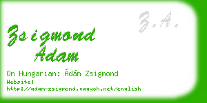 zsigmond adam business card